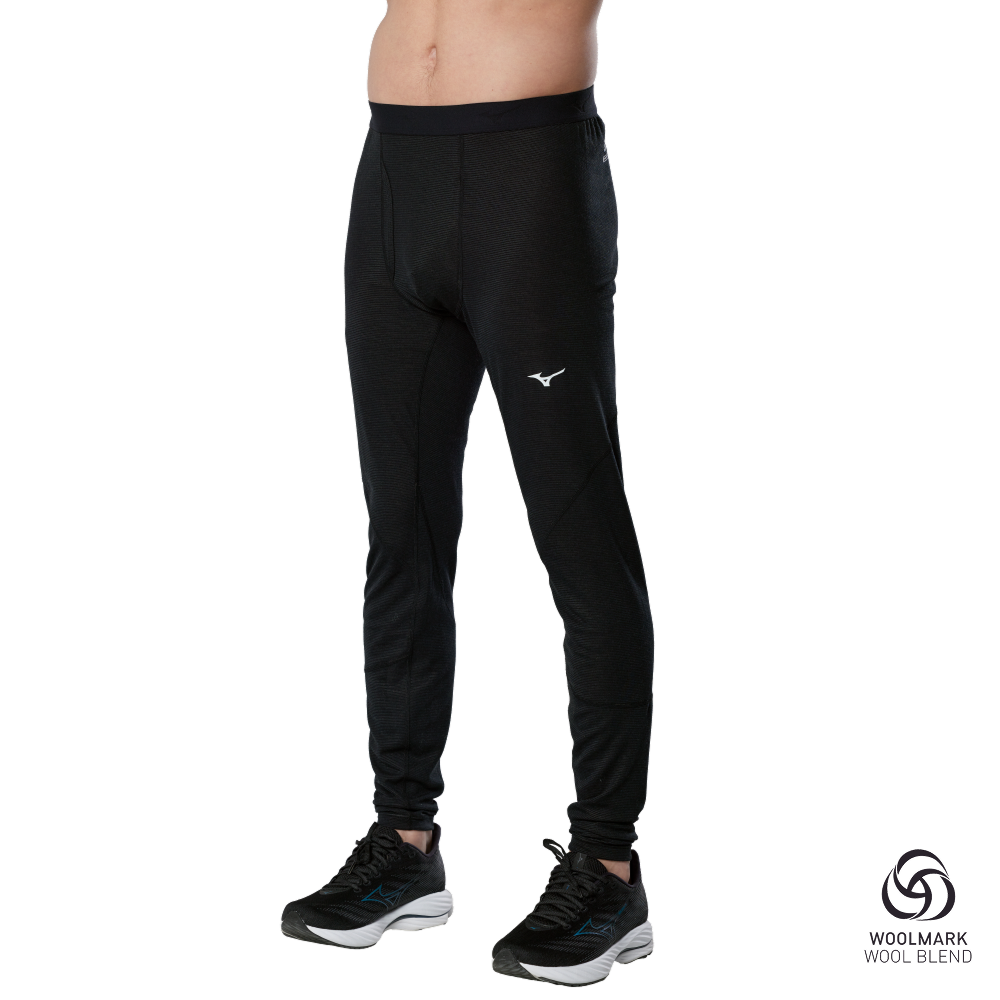 Mizuno Premium Merino Wool Long Tights Noir Homme TailleL